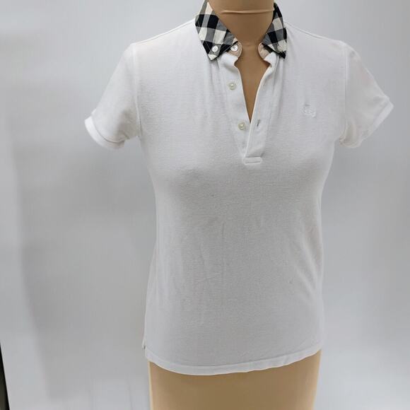 BURBERRY Polo size 12y young girls polo T-shirt Burberry logo pattern print - Picture 7 of 15